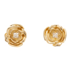 하튼 랩스 Hatton Labs Gold Rose Stud Earrings 231481M144028