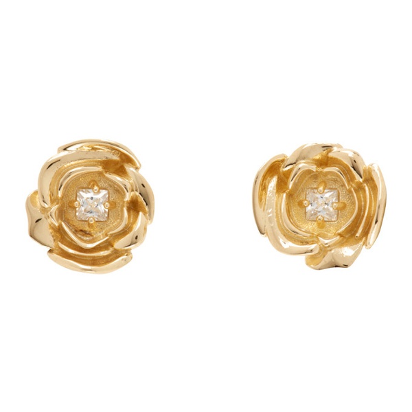  하튼 랩스 Hatton Labs Gold Rose Stud Earrings 231481M144028