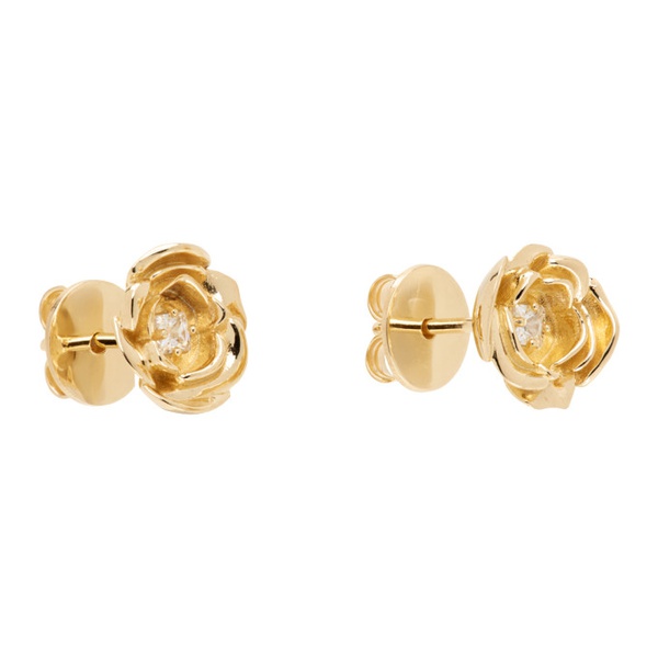  하튼 랩스 Hatton Labs Gold Rose Stud Earrings 231481M144028