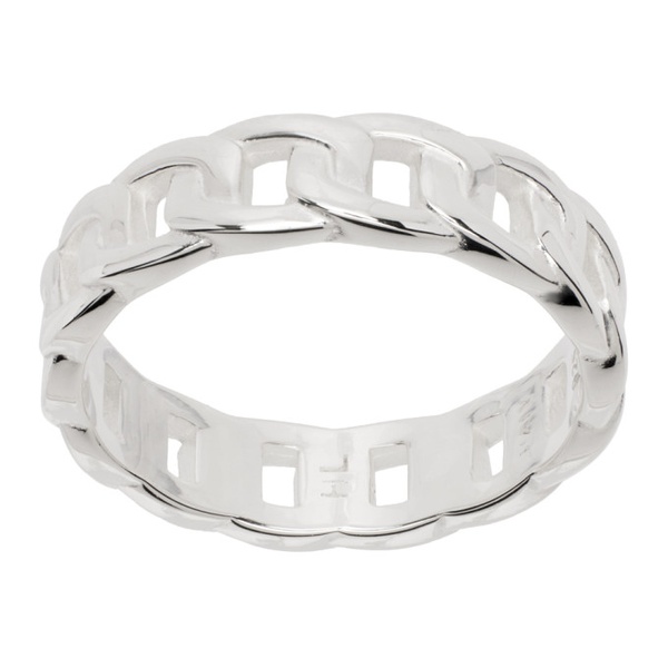  하튼 랩스 Hatton Labs Silver Mini Curb Chain Ring 232481M147008