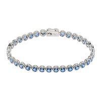 하튼 랩스 Hatton Labs Silver & Blue Round Tennis Bracelet 232481M142039