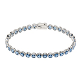 하튼 랩스 Hatton Labs Silver & Blue Round Tennis Bracelet 232481M142039