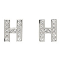 하튼 랩스 Hatton Labs Silver H Stud Earrings 232481M144016