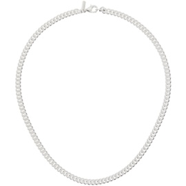 하튼 랩스 Hatton Labs Silver Mini Curb Chain Necklace 232481M145013