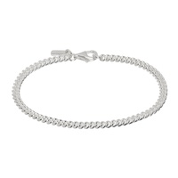 하튼 랩스 Hatton Labs Silver Mini Curb Chain Bracelet 232481M142010