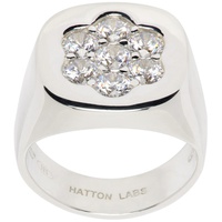 하튼 랩스 Hatton Labs Silver Daisy Signet Ring 241481M147003
