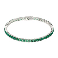 하튼 랩스 Hatton Labs Silver & Green Spikes Tennis Bracelet 241481M142027