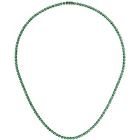 하튼 랩스 Hatton Labs Silver & Green Classic Tennis Chain Necklace 241481M145029