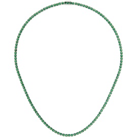 하튼 랩스 Hatton Labs Silver & Green Classic Tennis Chain Necklace 241481M145029