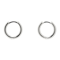 하튼 랩스 Hatton Labs Silver Small Round Hoop Earrings 241481M144003