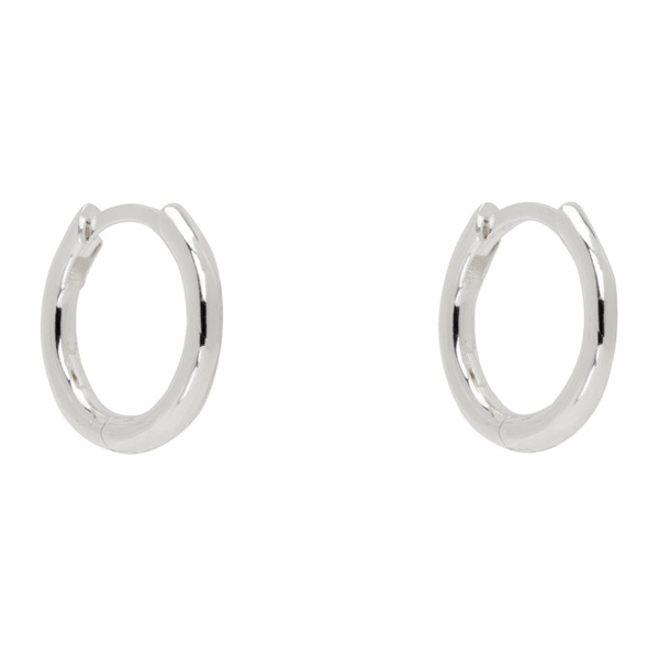  하튼 랩스 Hatton Labs Silver Small Round Hoop Earrings 241481M144003