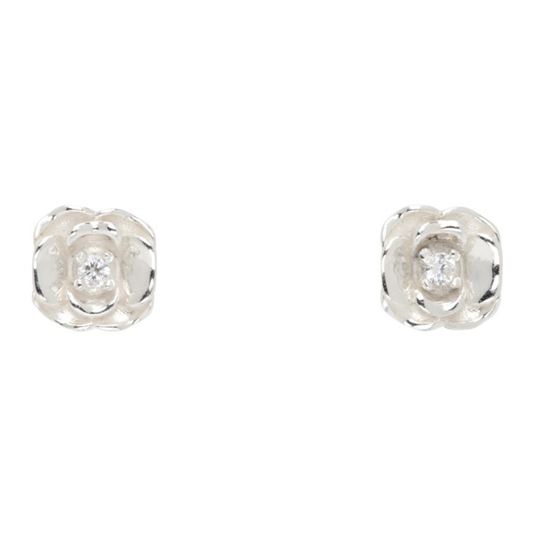  하튼 랩스 Hatton Labs Silver Wild Rose Stud Earrings 241481M144022