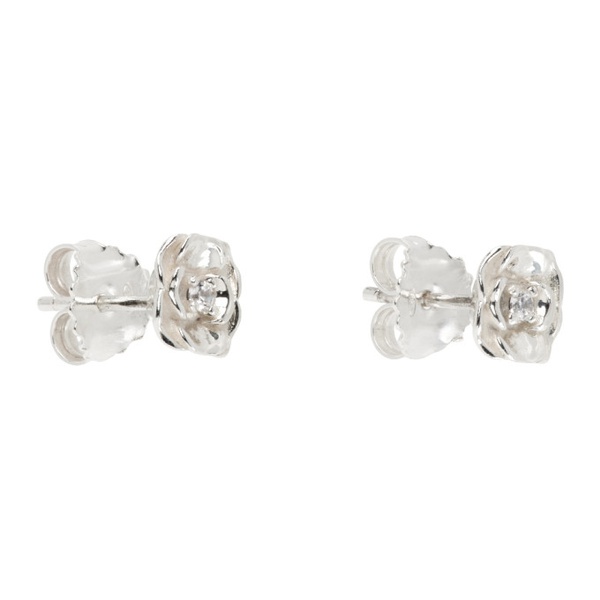  하튼 랩스 Hatton Labs Silver Wild Rose Stud Earrings 241481M144022