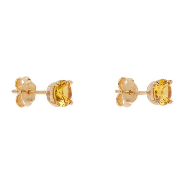  하튼 랩스 Hatton Labs SSENSE Exclusive Gold & Yellow Round Stud Earrings 241481M144027