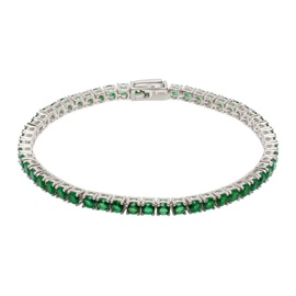 하튼 랩스 Hatton Labs Silver & Green Classic Tennis Bracelet 241481M142002