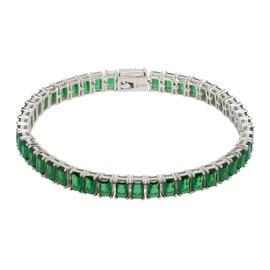 하튼 랩스 Hatton Labs Silver & Green Classic Tennis Bracelet 241481M142024