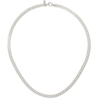 하튼 랩스 Hatton Labs Silver Classic Mini Cuban Chain Necklace 241481M145019
