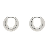 하튼 랩스 Hatton Labs Silver Round Hoop Earrings 241481M144005