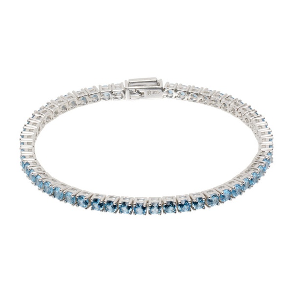  하튼 랩스 Hatton Labs Silver & Blue Classic Tennis Bracelet 241481M142028