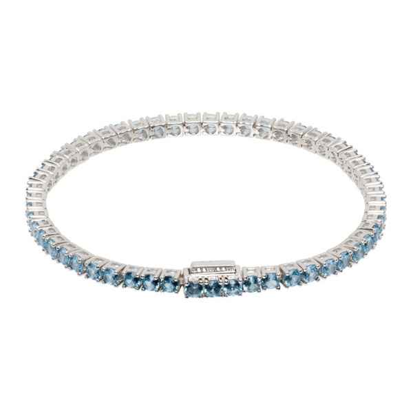  하튼 랩스 Hatton Labs Silver & Blue Classic Tennis Bracelet 241481M142028