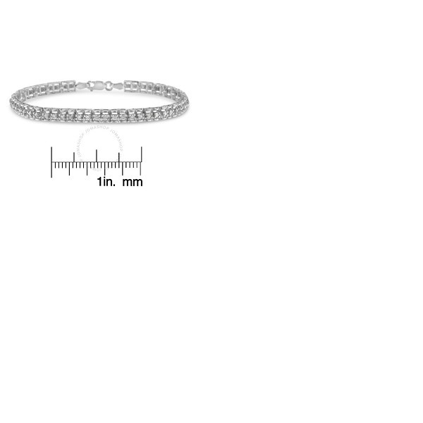  Haus Of Brilliance Sterling Silver 1ct. TDW Double-Link Diamond Tennis Bracelet (I-J, I3) 60-7630WDM