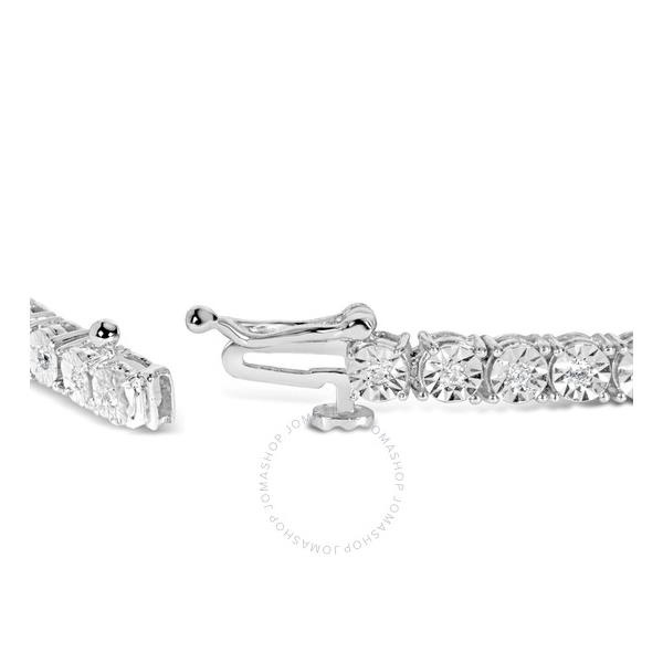  Haus Of Brilliance .925 Sterling Silver 1/2 Cttw Lab Grown Diamond Illusion-Set Miracle Plate Tennis Bracelet 60-7621WLD