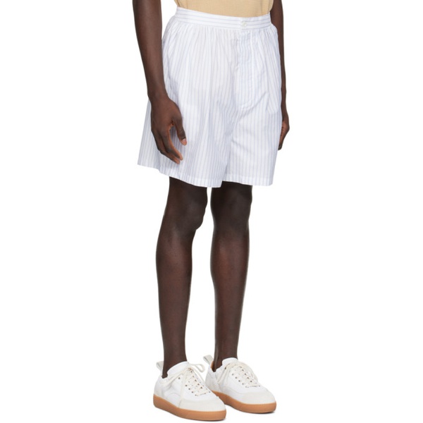  헤드 메이너 Hed Mayner White Striped Shorts 241897M193000