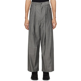 헤드 메이너 Hed Mayner Gray Pinstripes Trousers 241897M191002