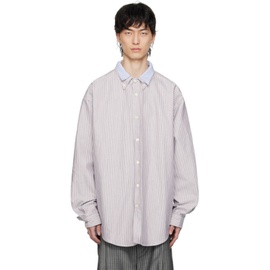 헤드 메이너 Hed Mayner White & Purple Layered Shirt 241897M192006