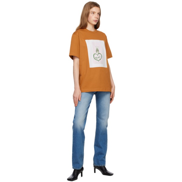  핼무트랭 Helmut Lang Orange Photo T-Shirt 232154F110012