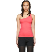 핼무트랭 Helmut Lang Pink Twisted One Shoulder Tank Top 221154F111021