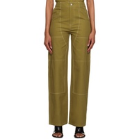 핼무트랭 Helmut Lang Khaki Wide-Leg Trousers 231154F087009