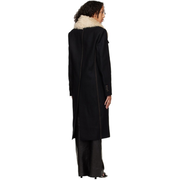  핼무트랭 Helmut Lang Black Spread Collar Coat 222154F027000