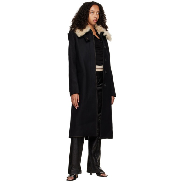  핼무트랭 Helmut Lang Black Spread Collar Coat 222154F027000