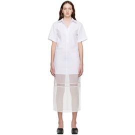 핼무트랭 Helmut Lang White Combo Shirt Midi Dress 231154F054006