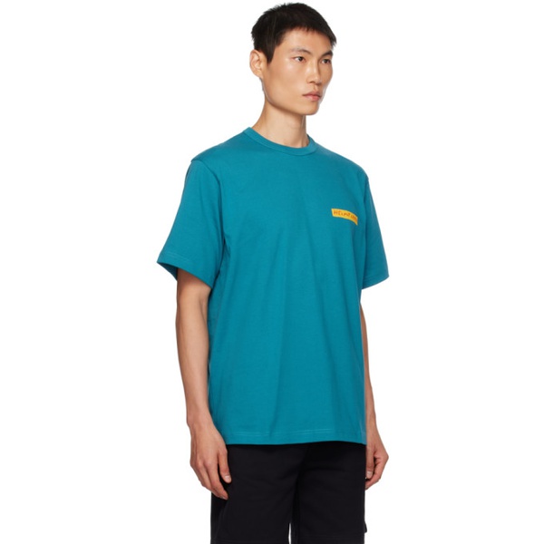  핼무트랭 Helmut Lang Blue Printed T-Shirt 232154M213023