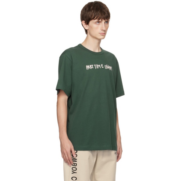  핼무트랭 Helmut Lang Green Scribbled Cowboy T-Shirt 232154M213026