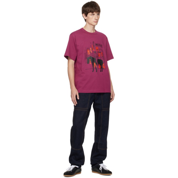  핼무트랭 Helmut Lang Red Scribbled T-Shirt 232154M213027