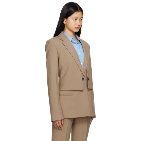  핼무트랭 Helmut Lang Taupe Cutout Blazer 231154F057000