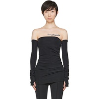 핼무트랭 Helmut Lang SSENSE Exclusive Black Twist Long Sleeve T-Shirt 222154F107003