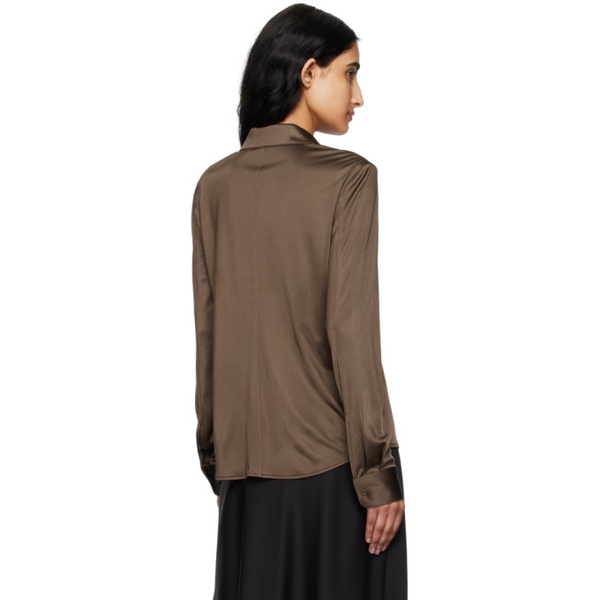  핼무트랭 Helmut Lang Brown Slim Shirt 242154F109005