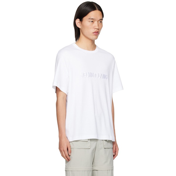  핼무트랭 Helmut Lang White Embroidered T-Shirt 242154M213002