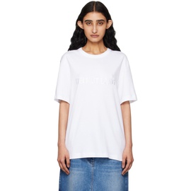 핼무트랭 Helmut Lang White Embroidered T-Shirt 242154F110002