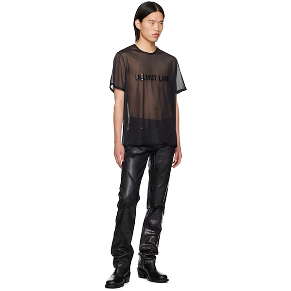  핼무트랭 Helmut Lang Black Sheer T-Shirt 242154M213000