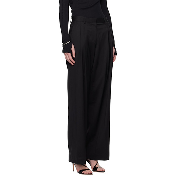  핼무트랭 Helmut Lang Black Double Pleated Trousers 242154F087007