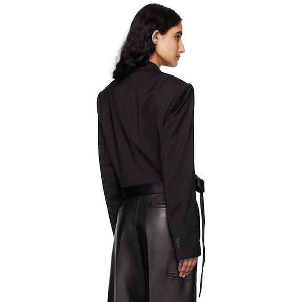  핼무트랭 Helmut Lang Black Wrap Blazer 242154F057004