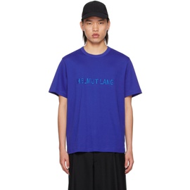 핼무트랭 Helmut Lang Blue Embroidered Logo T-Shirt 242154M213006