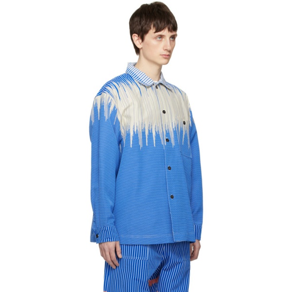  헨릭 빕스코브 Henrik Vibskov Blue New Crunch Shirt 231392M192000