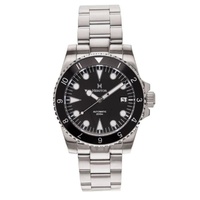 Heritor MEN'S Luciano Stainless Steel Black Dial Watch HERHS1501
