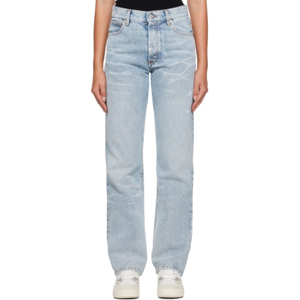  헤론 프레스톤 Heron Preston Blue Distressed Jeans 231967F069007